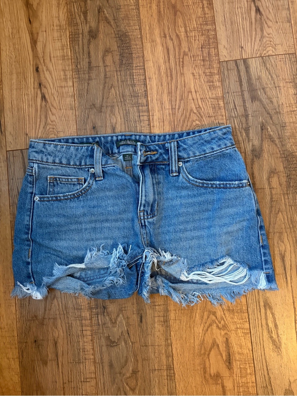 wild fable Distressed Light Blue Denim Cutoff Shorts